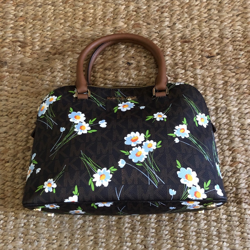 Michael Kors Cindy Floral Satchel Bag